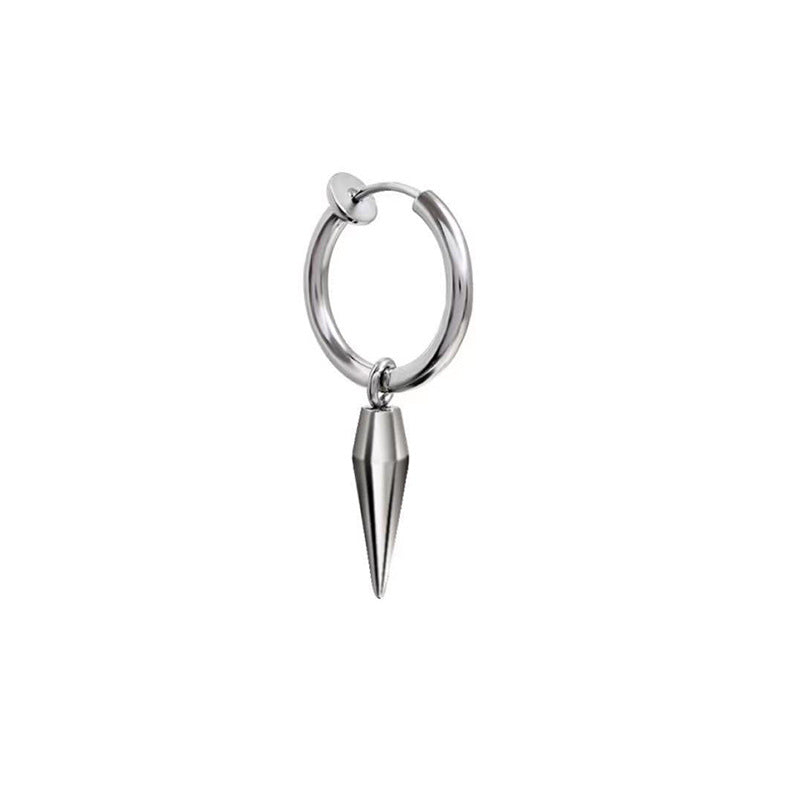 New Accessories Titanium Steel Tide Earrings Ear Studs Hip Hop Cool N Men's Stainless Steel Earrings