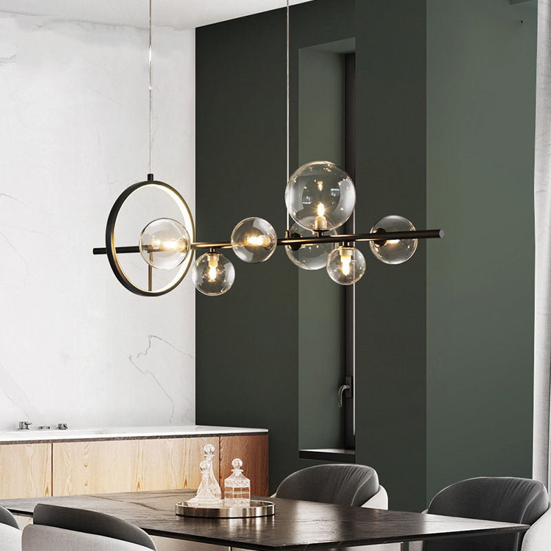 Light Luxury Restaurant Chandelier Creative Strip Lamp Modern Minimalist Bubble Lamp