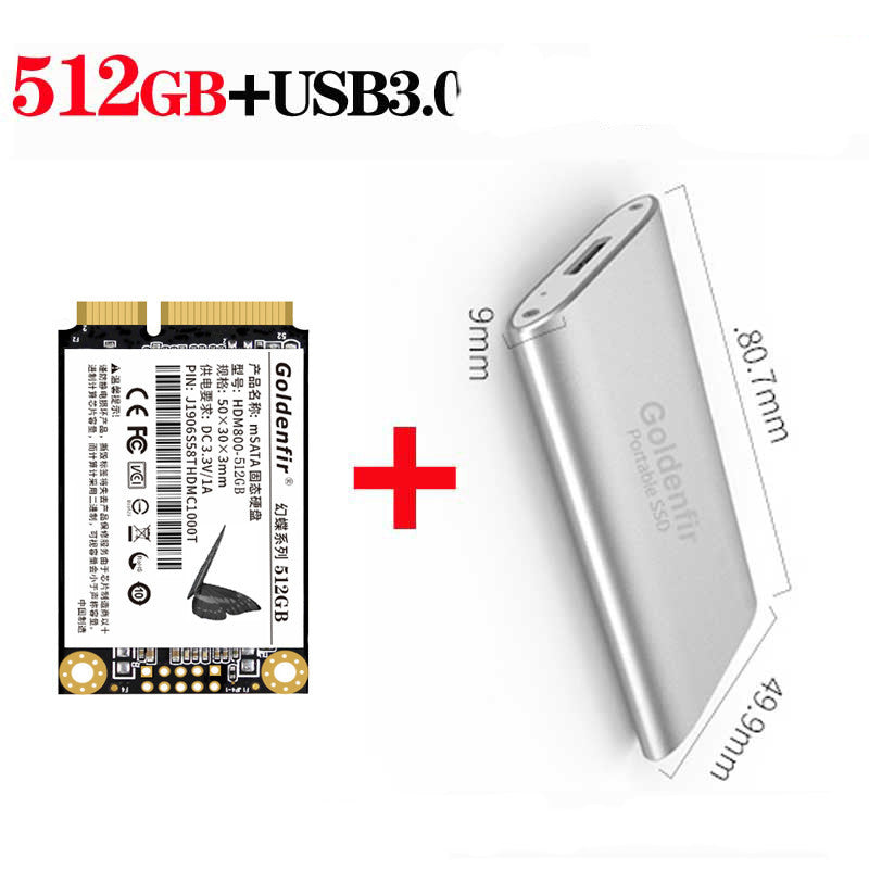 Disque SSD Neuf 512 Go pour Ordinateur de Bureau ou Portable Universel Mini SATA Authentique