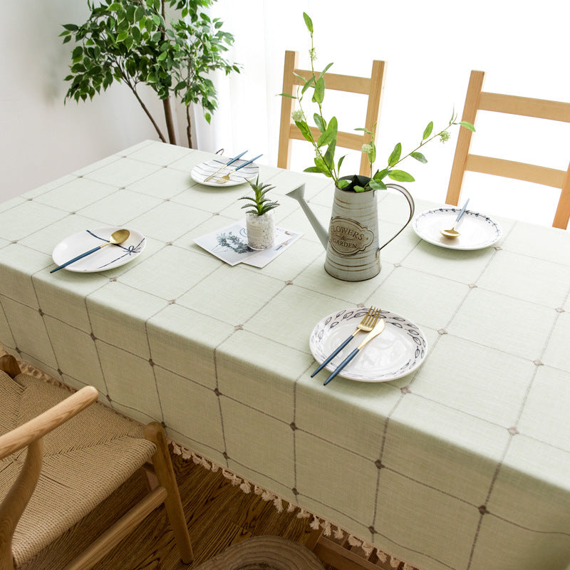Rectangular Tassel Coffee Table Dining Hotel Tablecloth