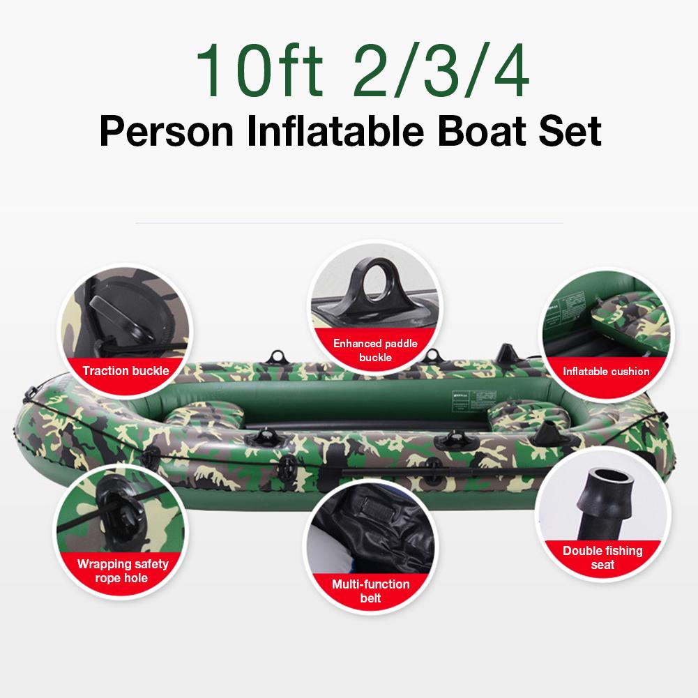 Bateau de pêche gonflable, kayak épaissi, bateau gonflable portable pliable