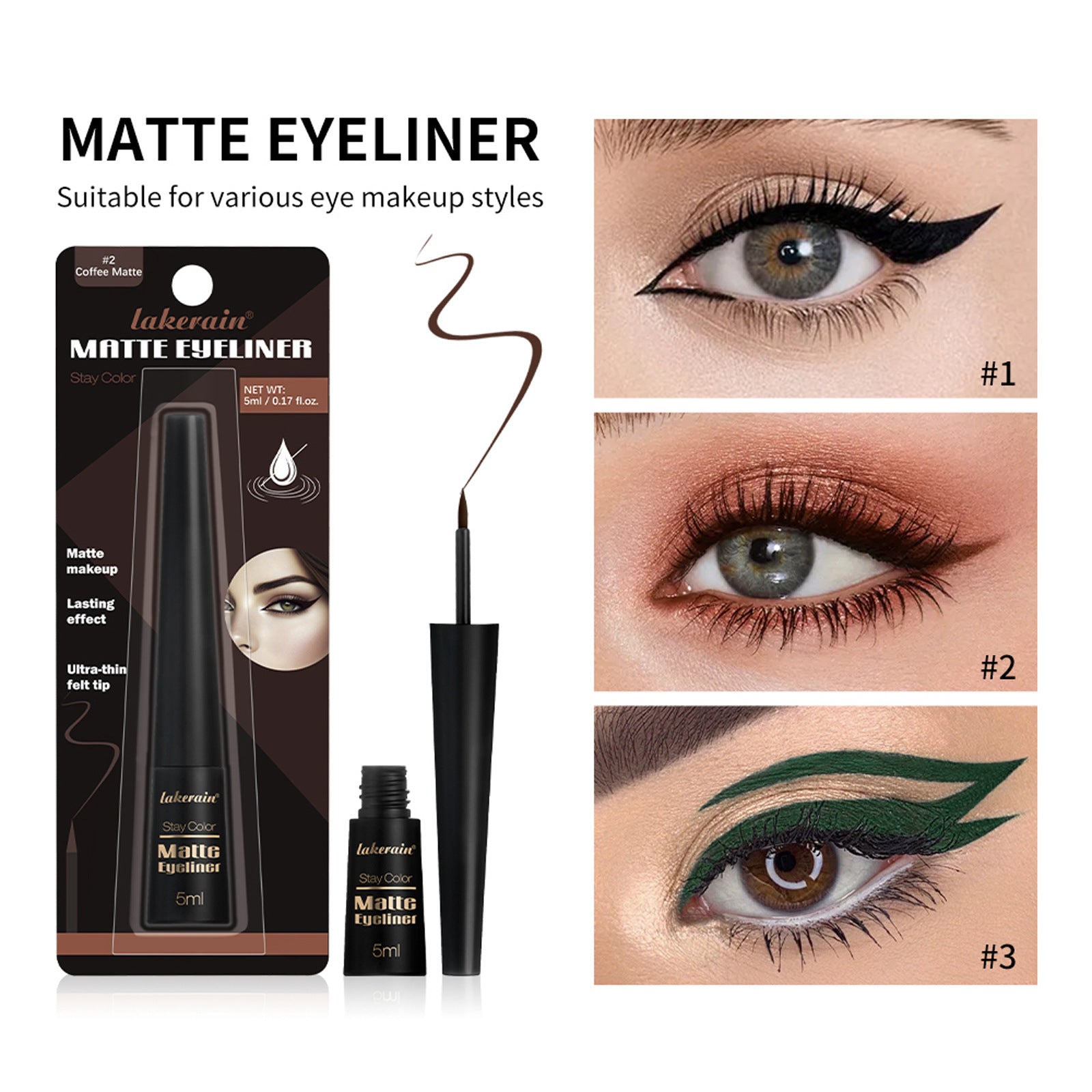 Sweat Resistance Long-lasting Smudge-free Eyeliner