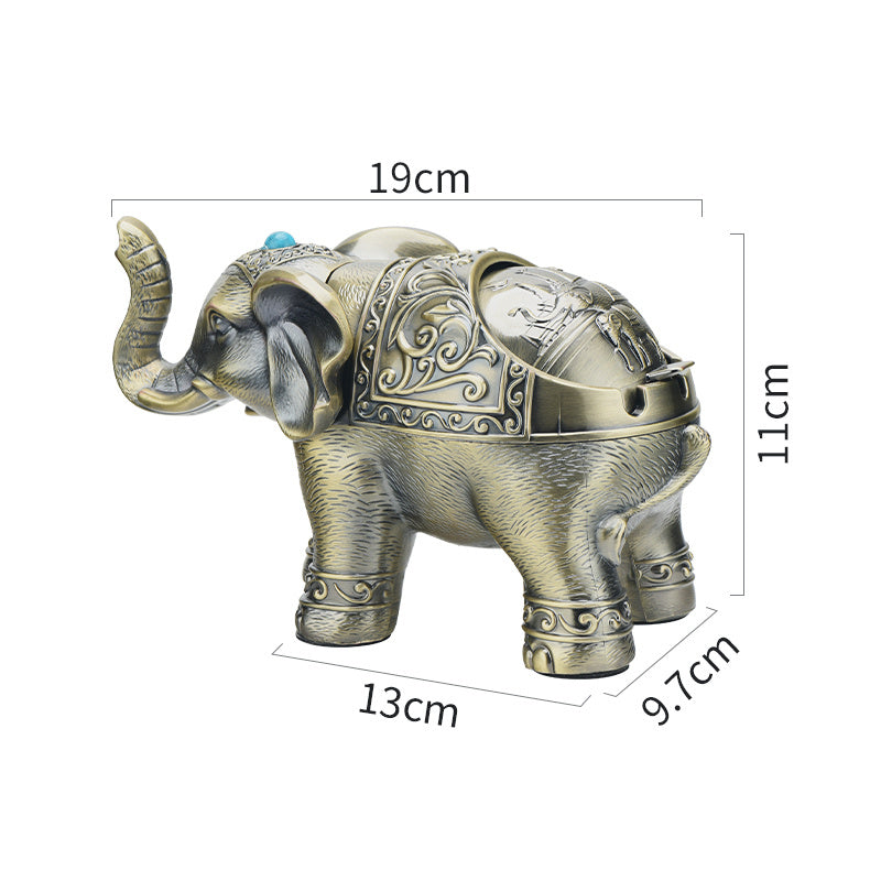 Retro Elephant Ashtray Creative Personality Trend Spherical Belt Cover