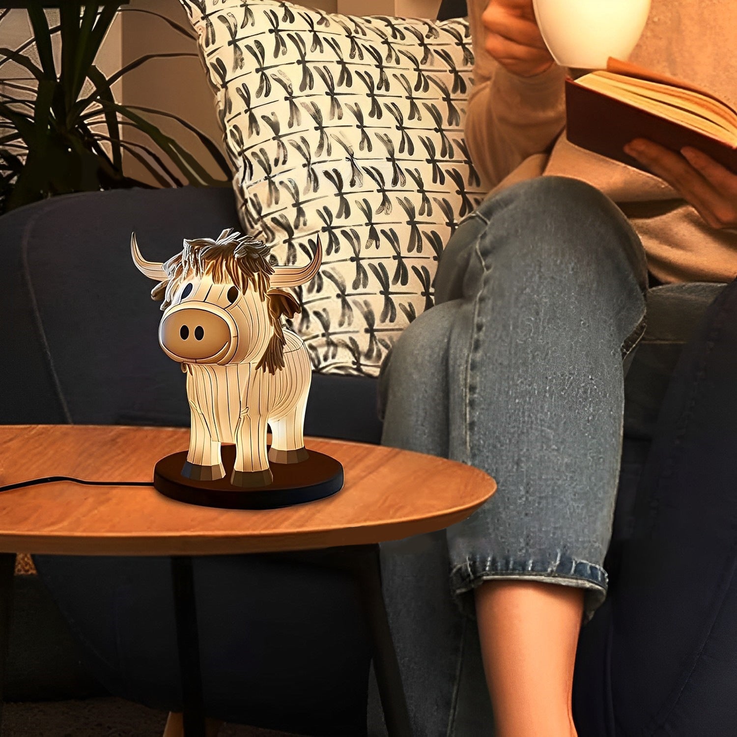 Lampe de chevet vache amusante Lampe de table vache mignonne