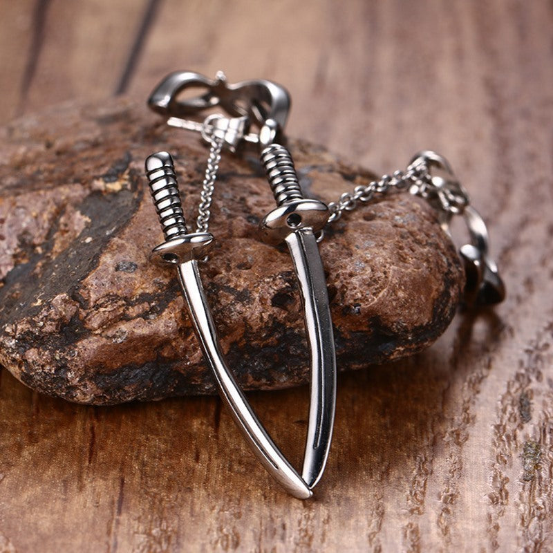 Punk Style Men's Sword Trendy Men's Earrings