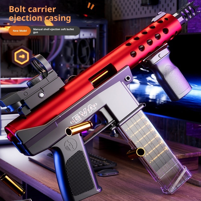 TEC-9 Soft Bullet Gun Manual Shell Throwing Submachine Gun Model