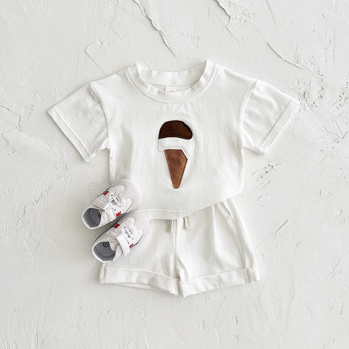Baby Ice Cream Patch Short Sleeve Suit