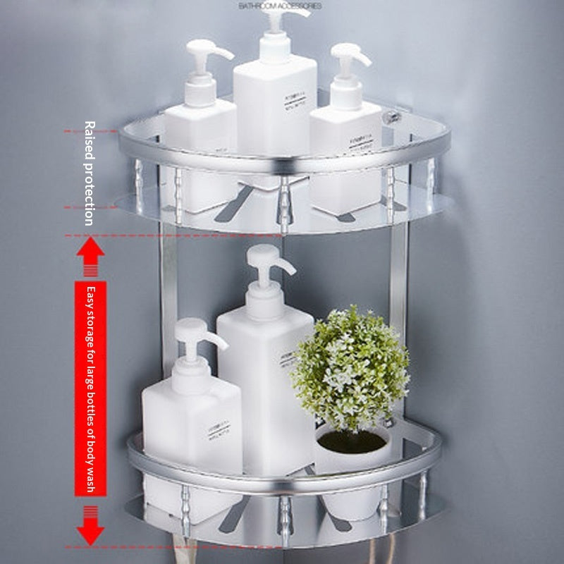 Space Aluminum Bath Towel Rack Bathroom Storage Rack 6-Piece Set