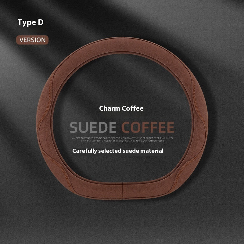 Car Steering Wheel Cover Suede Non-slip Comfortable