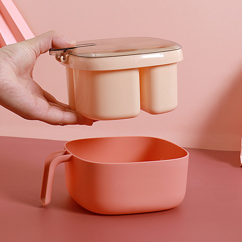 Bocal à assaisonnements multi-compartiments avec couvercle pour cuisine domestique