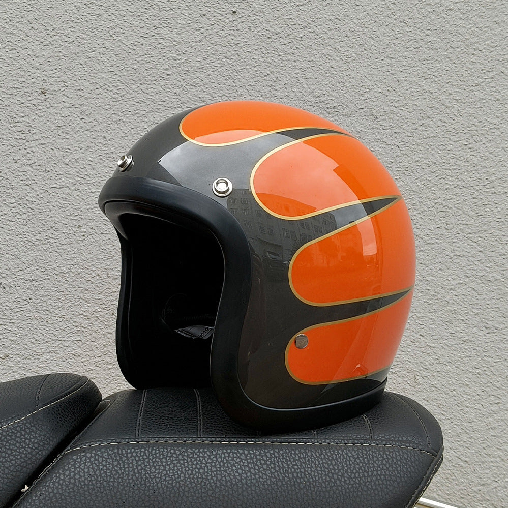 Helmet Men's And Women's Retro FRP Motorcycle