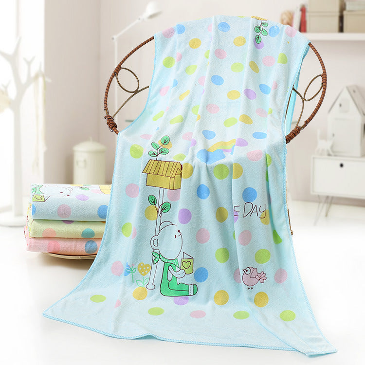 Microfiber Cartoon Cute Printed Bath Absorbent Soft Bath Towel