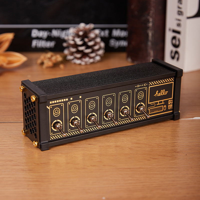 USB Toggle Power Strip Independent Control Retro Gold Plated
