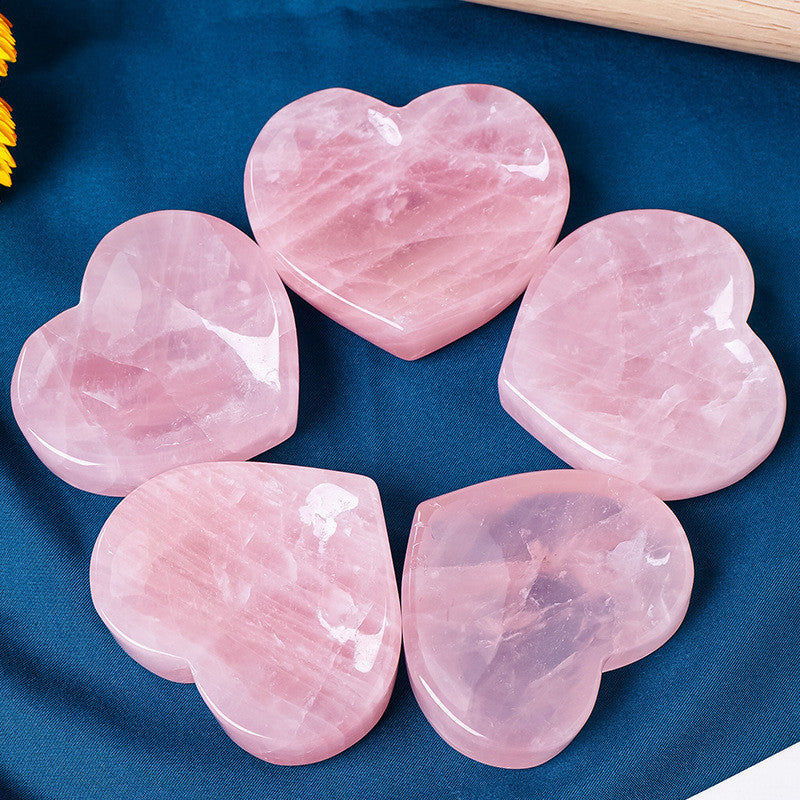 Natural Crystal Love Bowl Decoration Rough Stone
