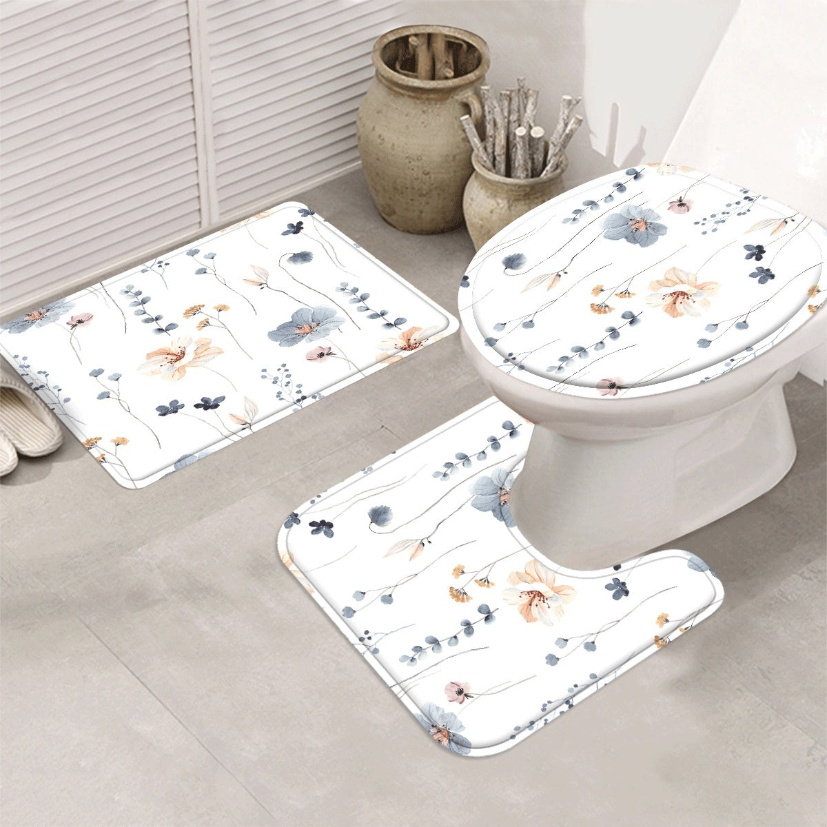 Digital Printing Waterproof Bathroom Shower Curtain Simple Series