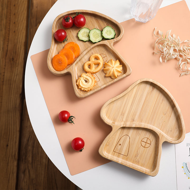 Bols d'alimentation en bois pour enfants