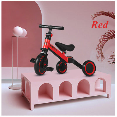 Trottinette d'équilibre deux en un pour enfants, trottinette bébé 1-3 ans, tricycle multifonctionnel