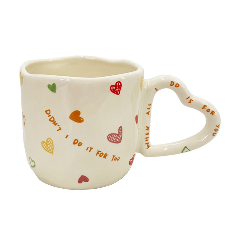Fashion Love Handle Ceramic Coffee Cup