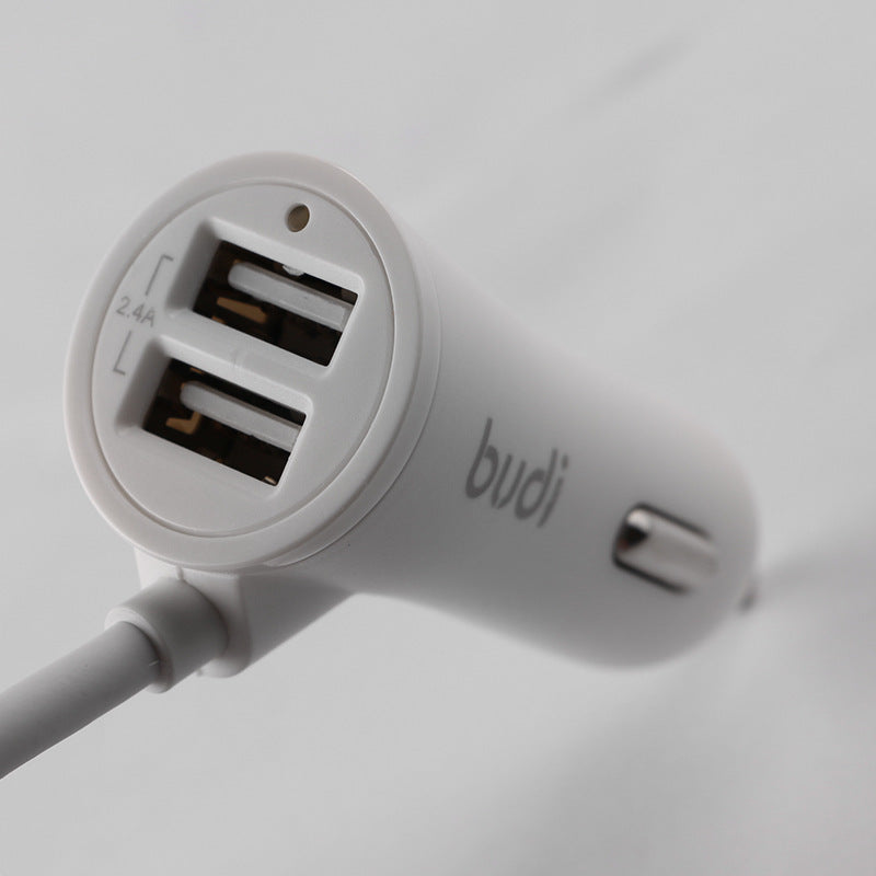 Câble USB Chargeur de voiture pour téléphone portable allume-cigare pour siège arrière