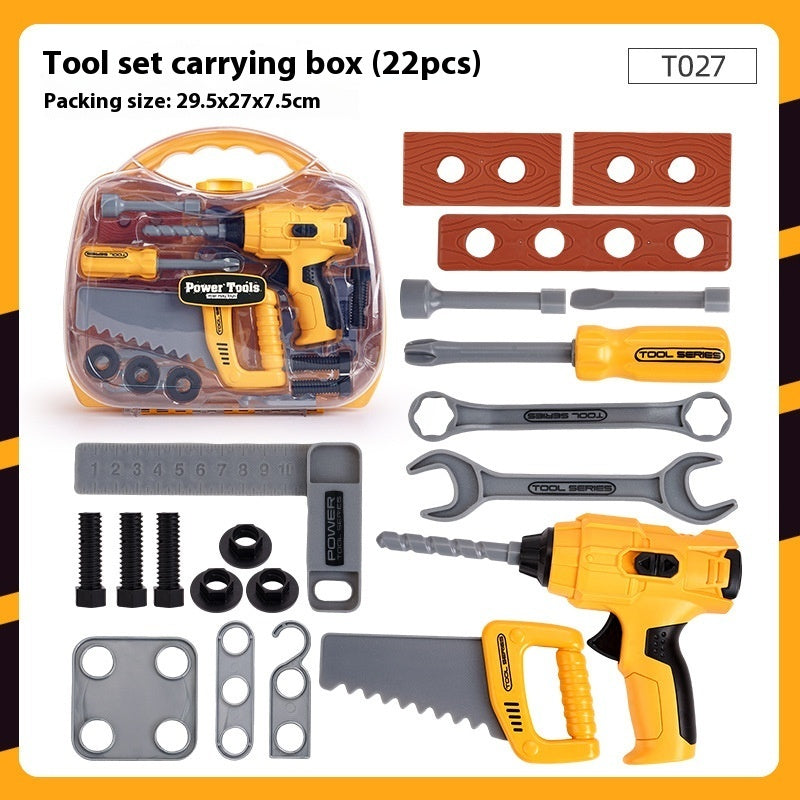 Children's Toolbox Toy Suit Play House Electric Drill Role