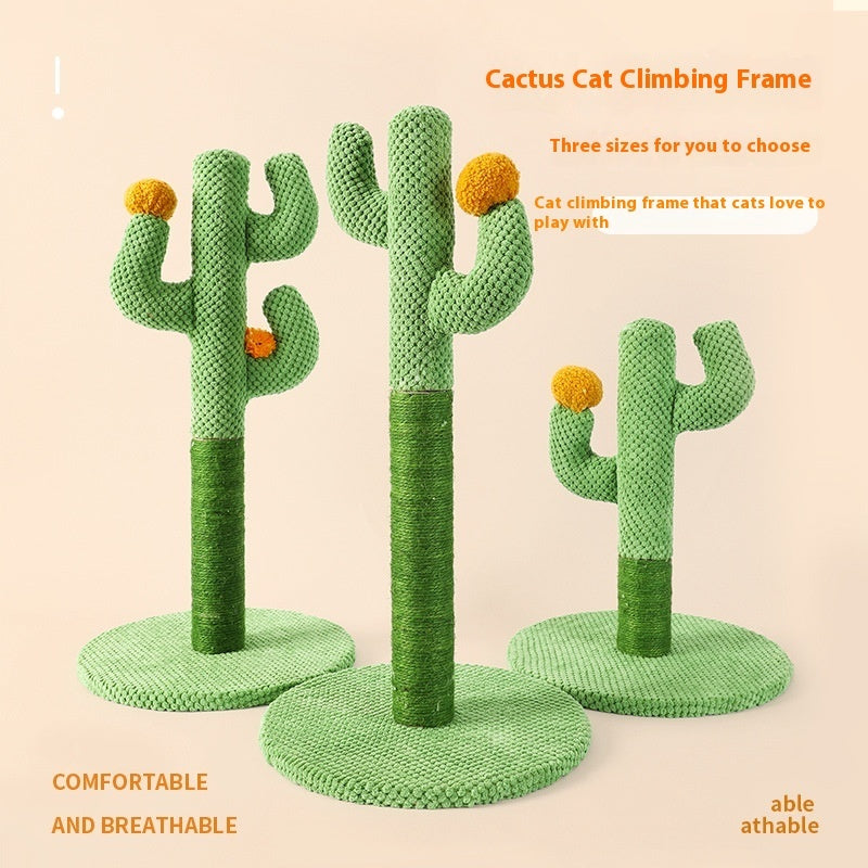 Masson Cactus Cat Scratch Board Sisal Scratching Pole Climber For Pet Cat Cat Toy Supplies Grinding Claw Scratching