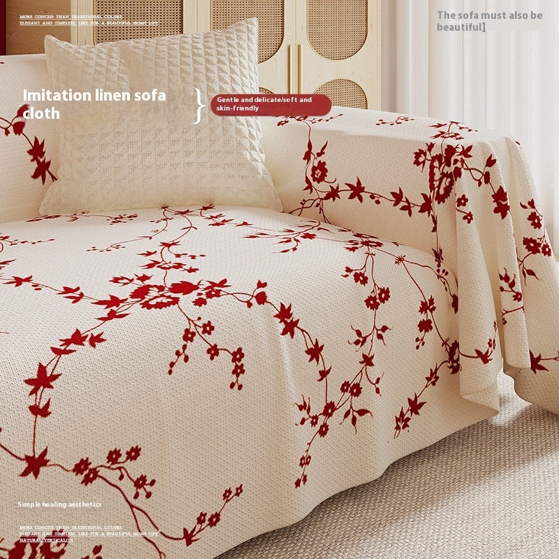 New Year Celebration Chinese Style Sofa Cover High Sense Four Seasons Universal Anti-scratching