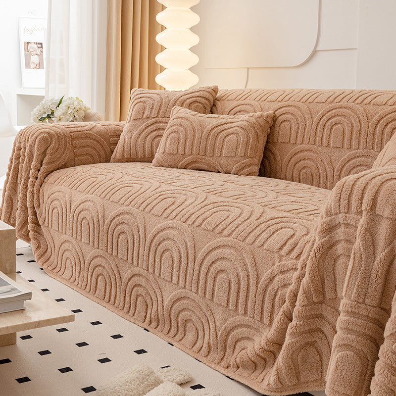 Anti-scratching Plush Sofa Towel All-inclusive Thickened