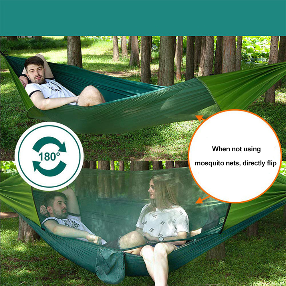 Hamac moustiquaire automatique à ouverture rapide, double, pour le camping en extérieur