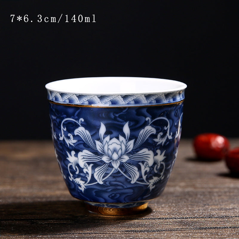 Dessous de verre en céramique chinoise vintage pour service à thé