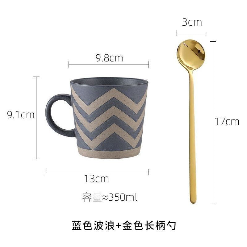 Tasse à café en grès pour couple