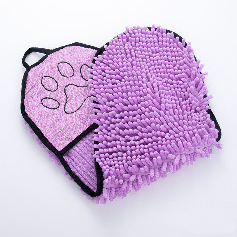 Serviette de bain unie pour chien et chat