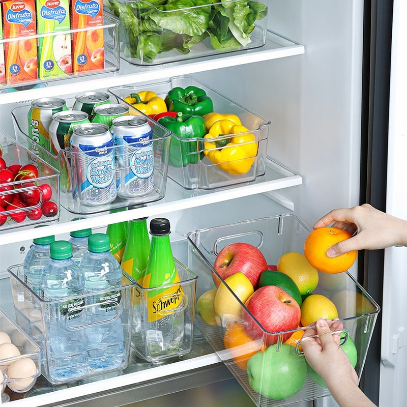 Transparent Drawer Style Refrigerator Storage With Handle