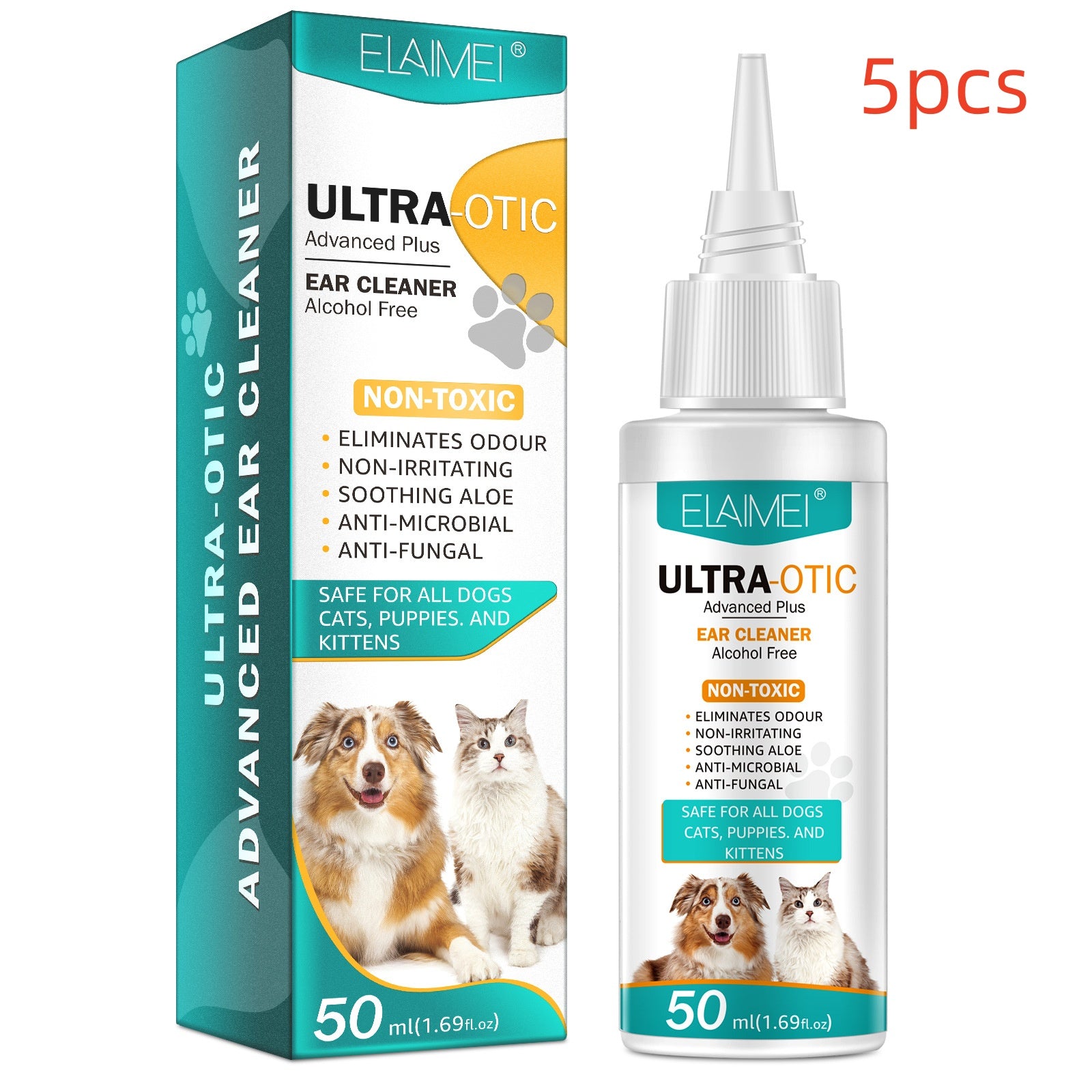 Nettoyant auriculaire liquide pour animaux de compagnie - Élimination des acariens et du cérumen chez l'enfant