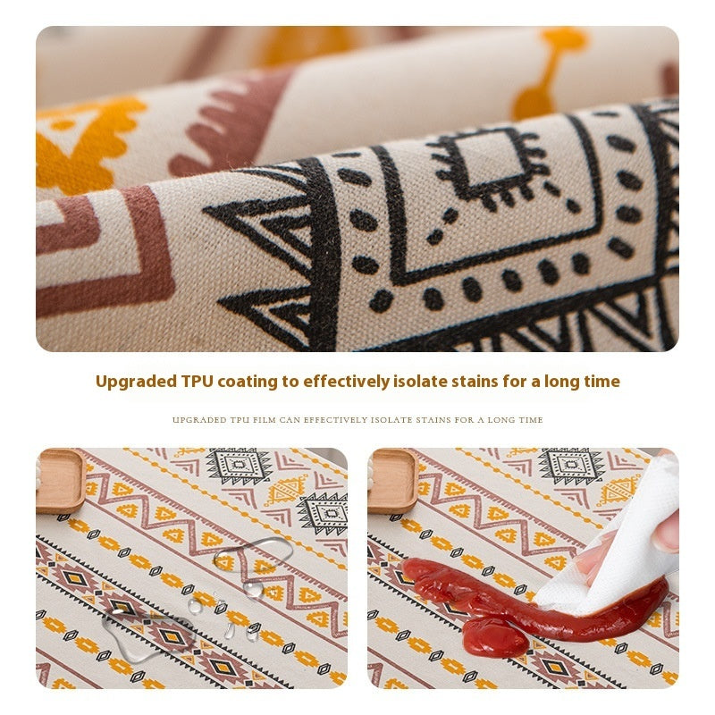 Tablecloth Cotton And Linen Waterproof Oil-proof Disposable