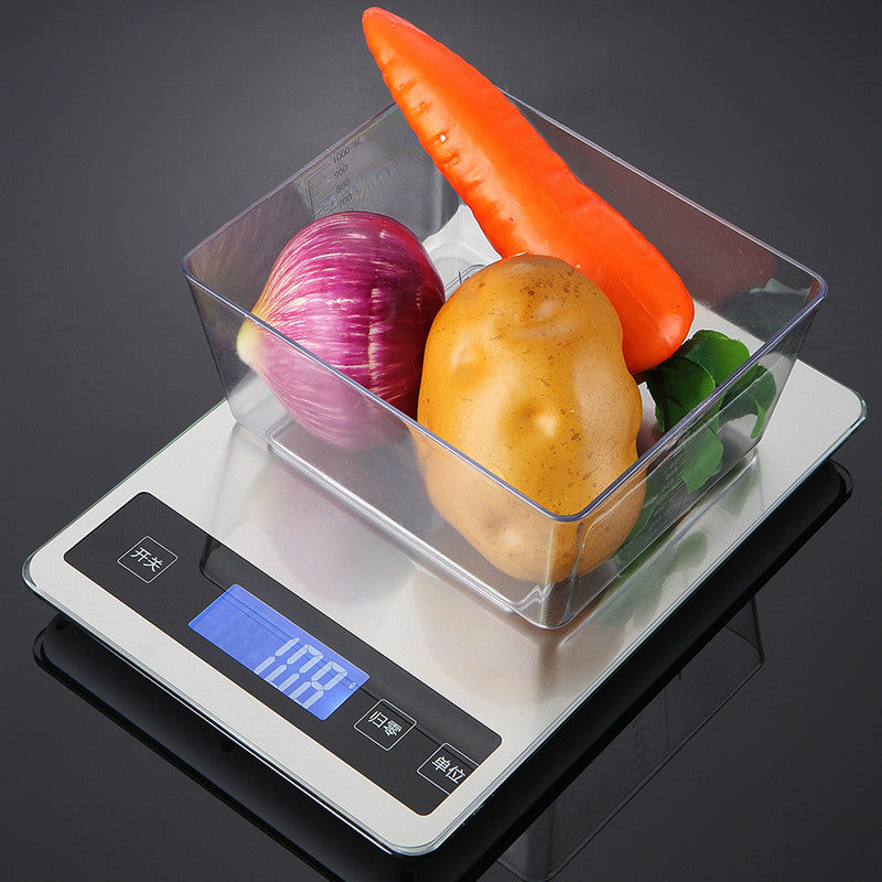Balance de cuisine électronique ménagère portable en acier inoxydable