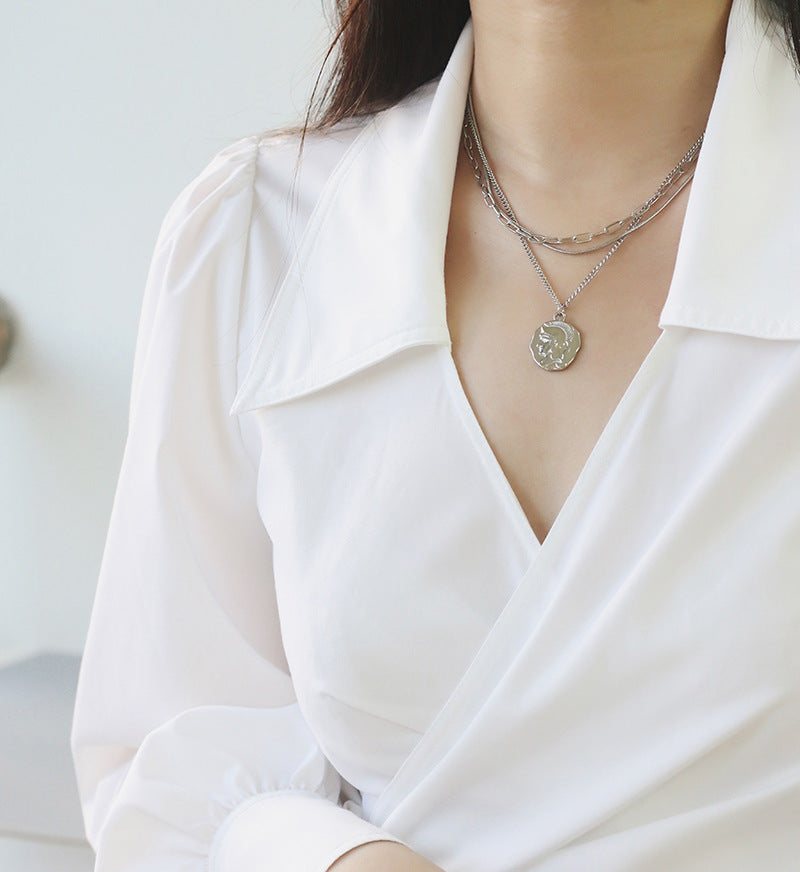 Women's Irregular Three Layered European And American Necklaces