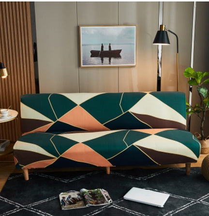 Housse de canapé-lit pliable sans accoudoirs extensible tout compris