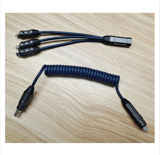 240W Spring Telescopic Fast Charge Data Cable