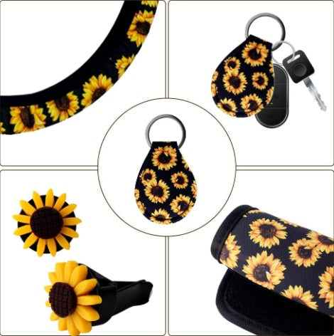 Sunflower Steering Wheel Cover Anti-slip Foreign Trade Keychain