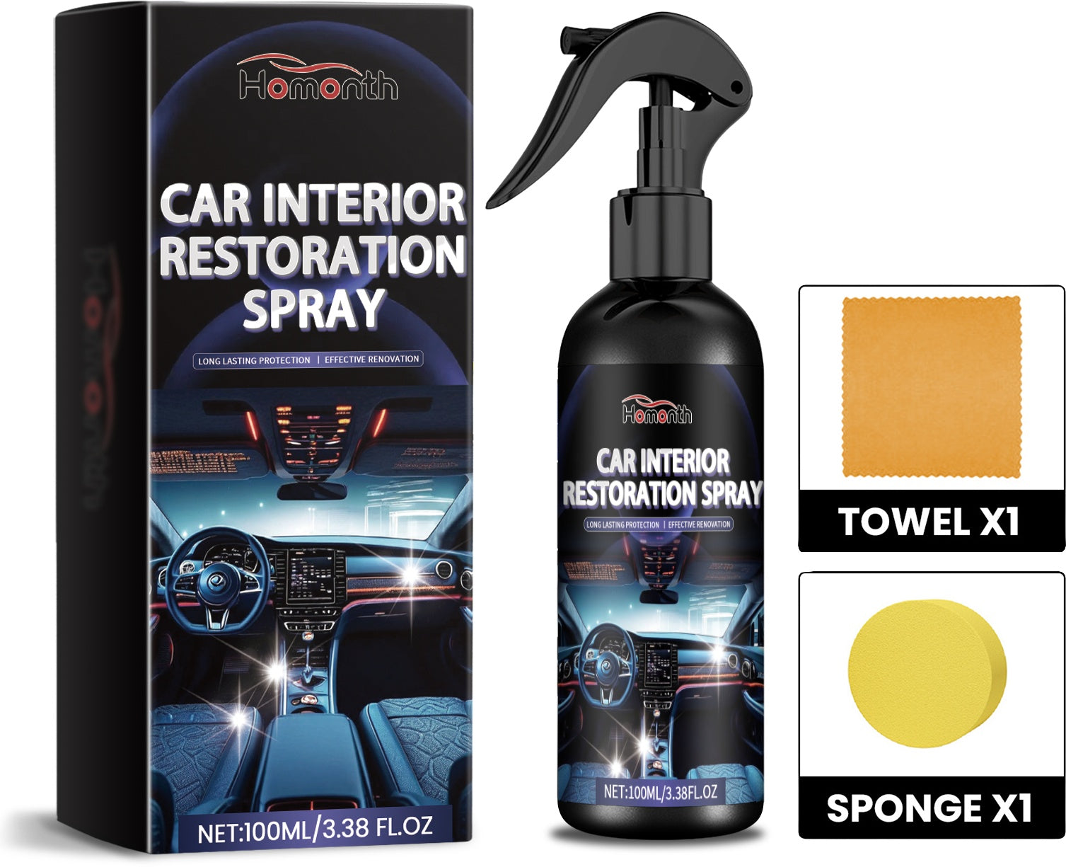 Car Interior Restoration Spray
