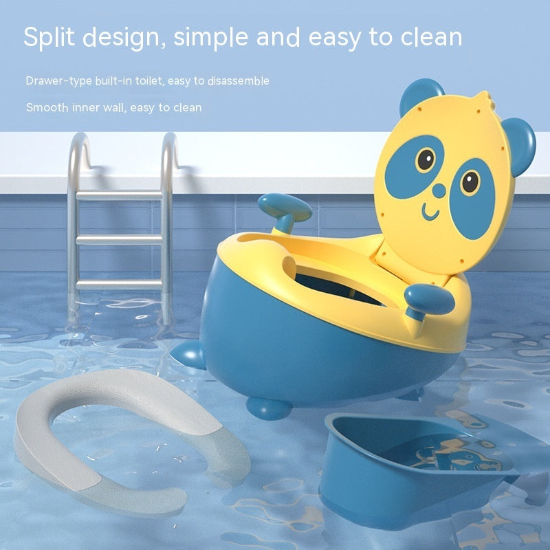 Lesser Panda Children's Toilet Baby Urinal PU Soft Cushion Training Basin