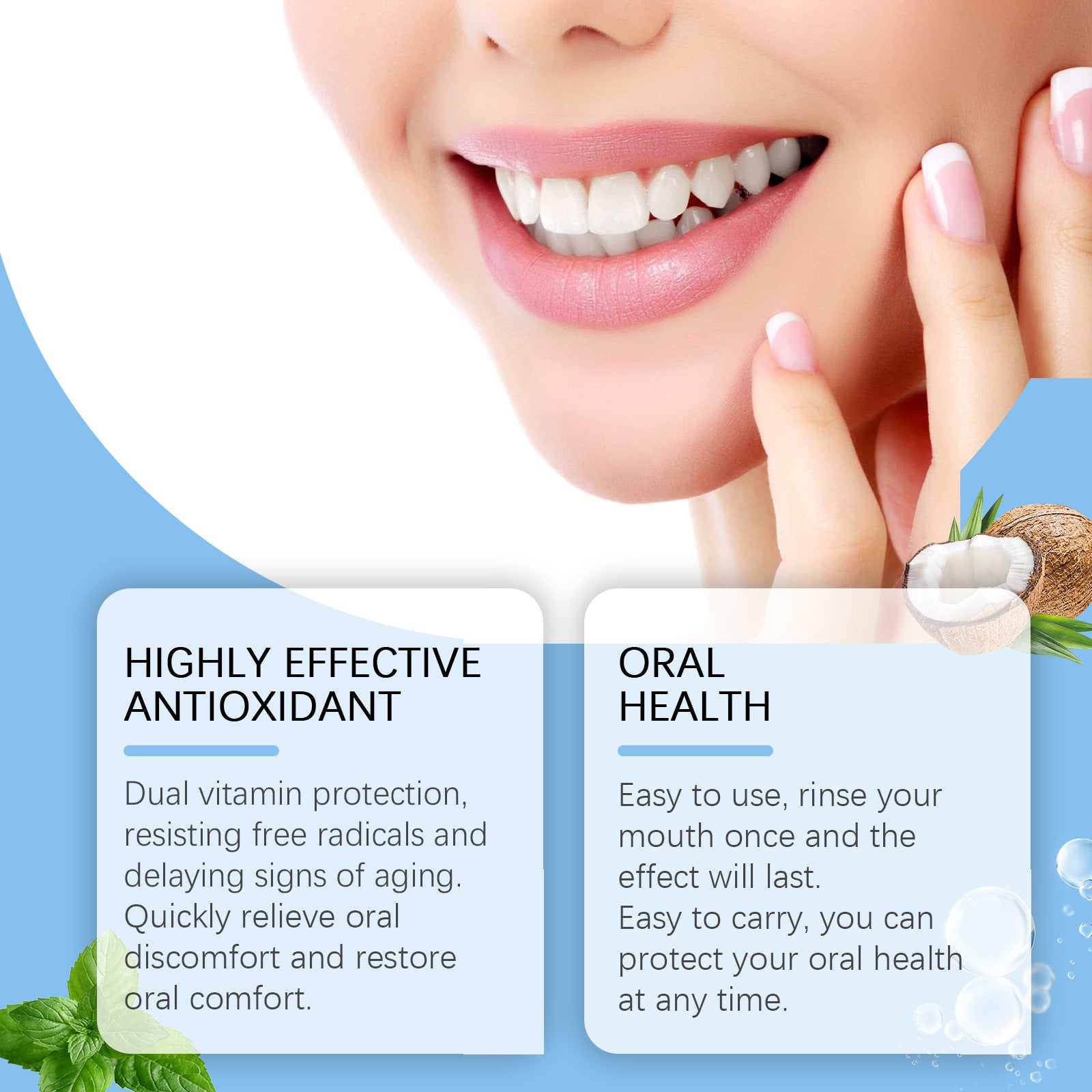 Coconut Mint Mouthwash Breath Care Gum