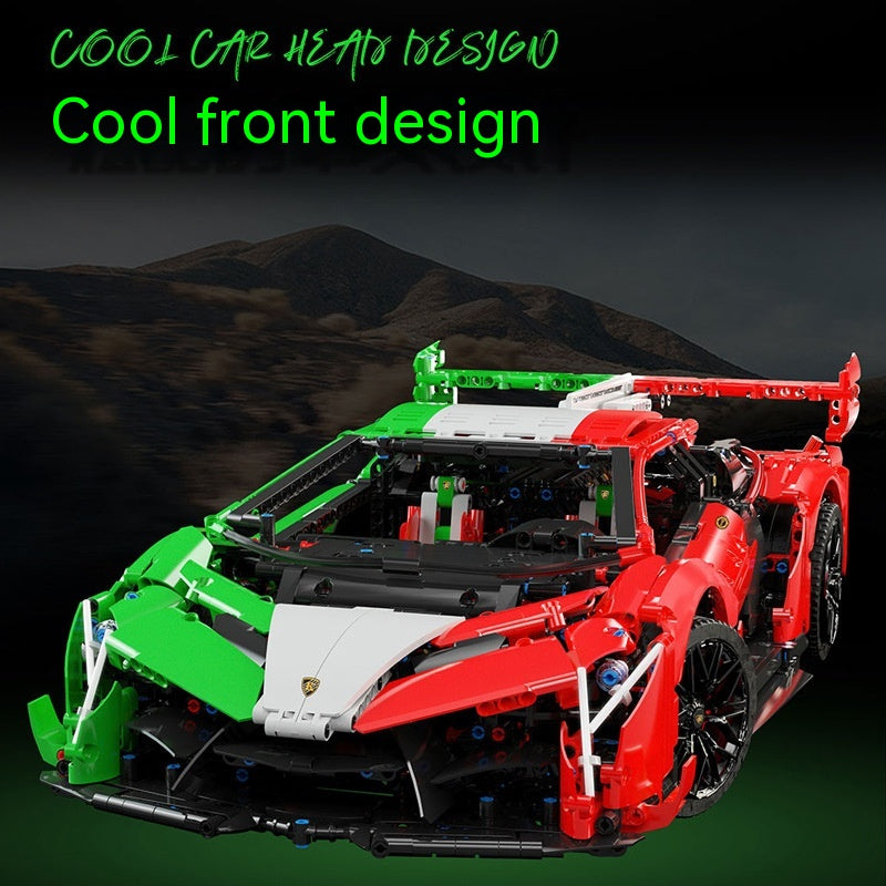 Assembled Car Model Small Particle Building Blocks Toy