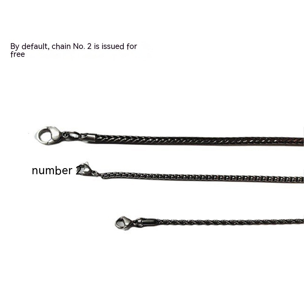 Collier pour homme avec pendentif rétro personnalisé tête d'aigle
