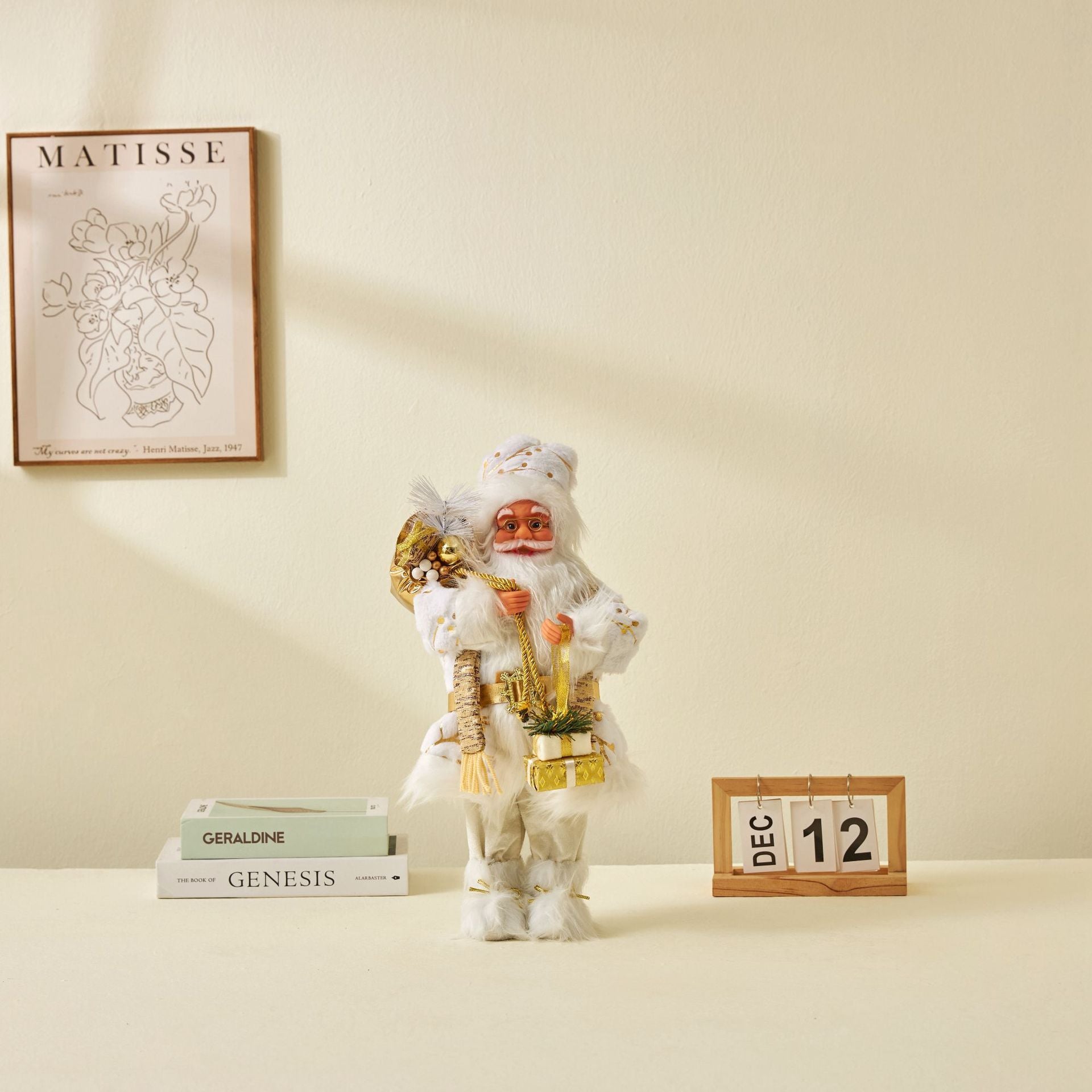 Décorations de Noël Pères Noël dorés