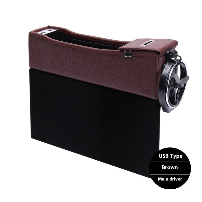 Boîte de rangement de siège de voiture avec interface USB