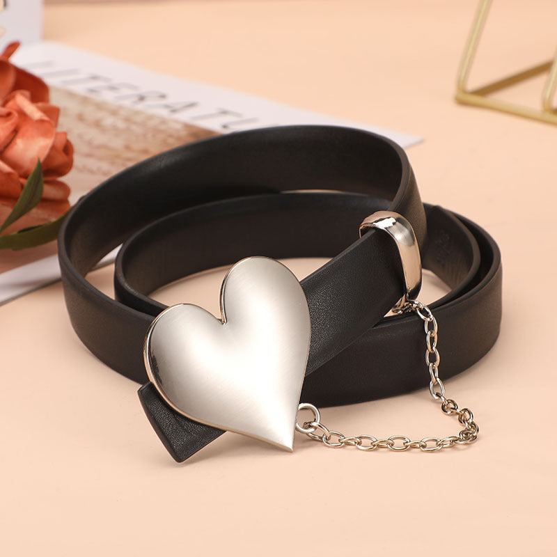 Women's Simple All Match Smooth Buckle Belt