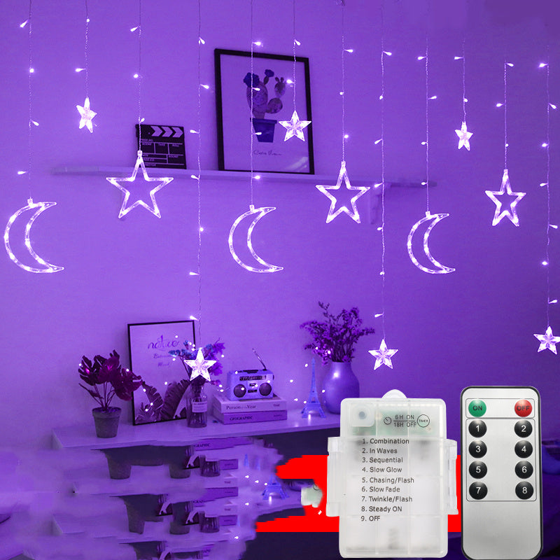 Guirlande lumineuse LED Clignotante Rideau Étoilé Créative Décorative