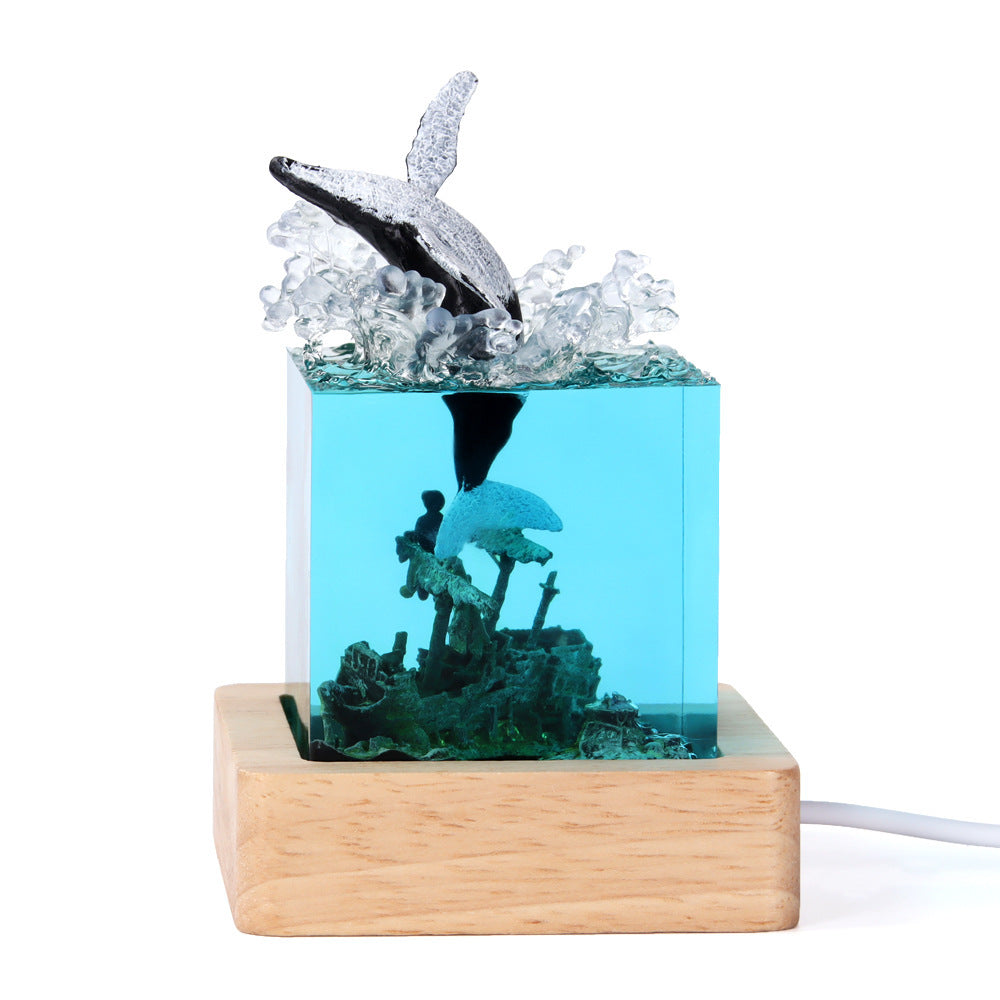 Handmade Marine Whale Resin Decorations