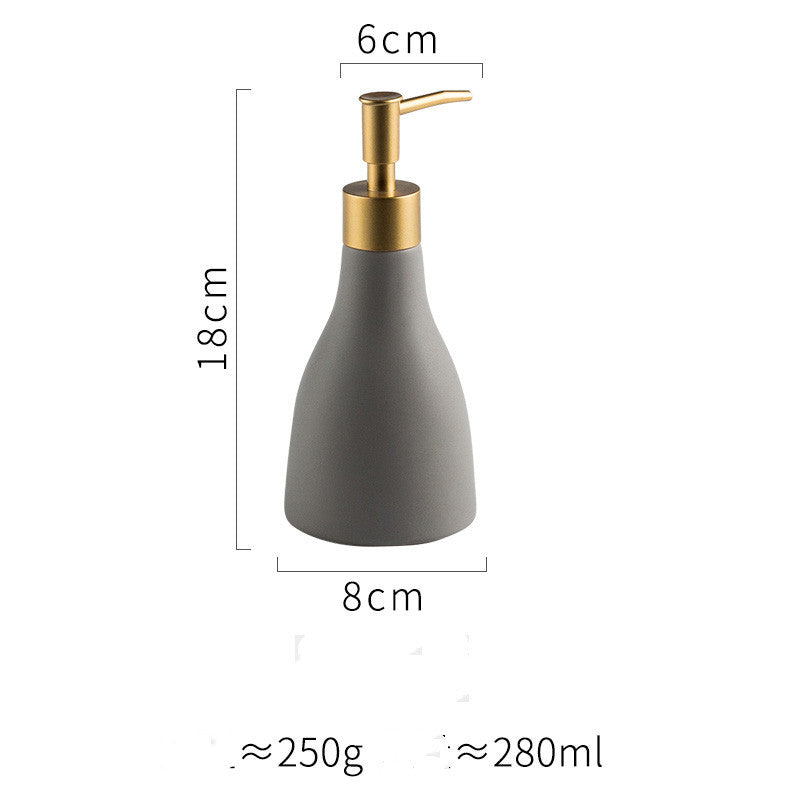 Simple Ceramic Hand Sanitizer Shower Gel Shampoo Moisture Bottle